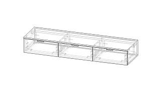 Тумба под ТВ подвесная Тоди - 3 Белый