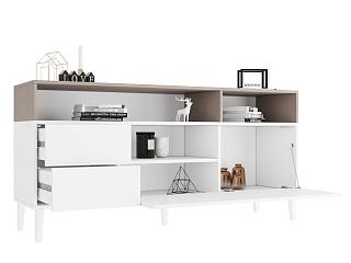 Тумба под ТВ Скарлет - 14 Белый / Кашемир