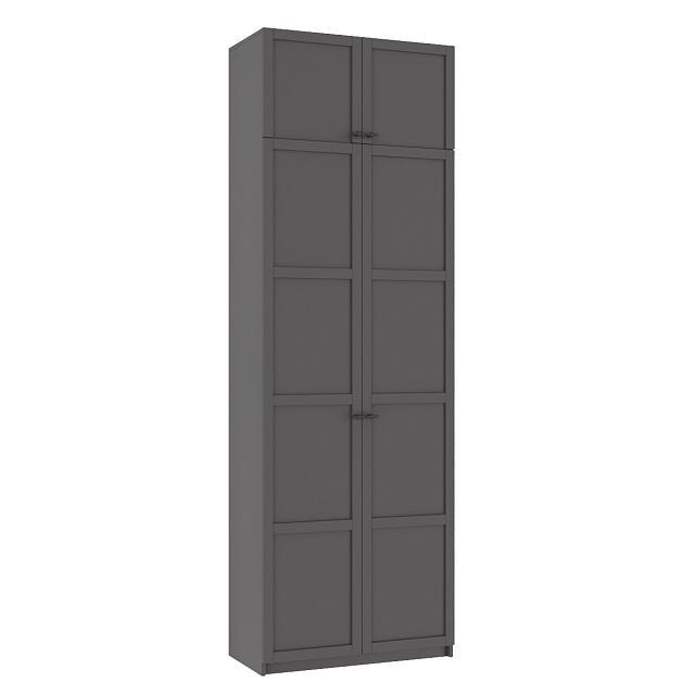 Шкаф распашной Скаген - 2 с антресолью Графит