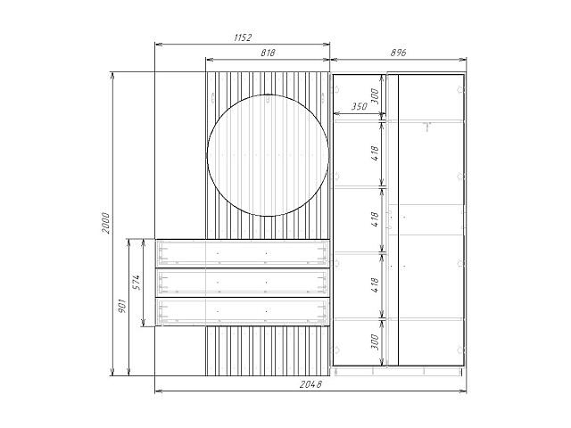 Прихожая Неаполь - 7 Черный