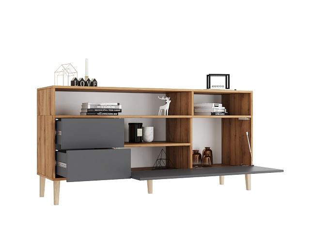 Тумба под ТВ Скарлет - 14 Графит