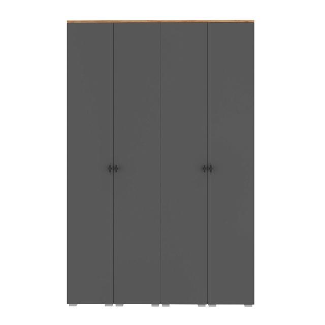 Шкаф распашной Квели - 4.1 Графит