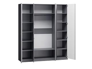 Шкаф распашной Стрекоза - 4 МДФ Графит