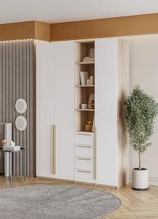 Шкаф распашной Хейсон - 20 Дуб Сонома / Белый