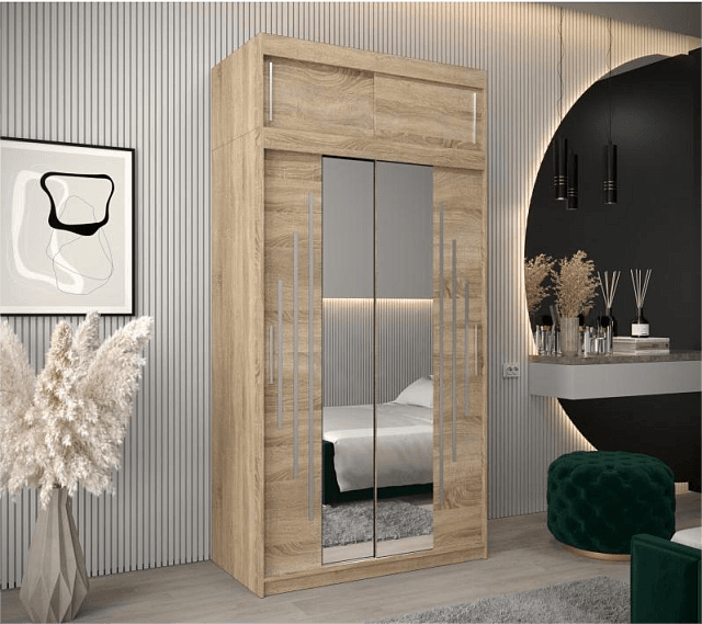 Шкаф-купе Валмиера NEW - 4А Дуб Сонома