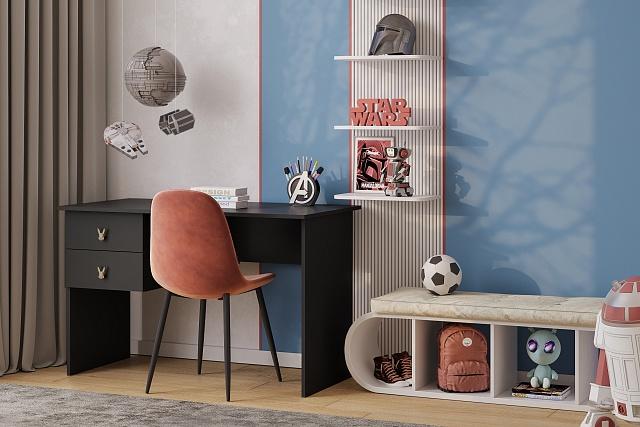 Письменный стол Банни - 1 МДФ Черный Агат