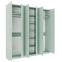 Шкаф распашной Калифорния - 6 с антресолью Пастельный Зеленый
