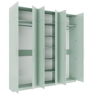 Шкаф распашной Калифорния - 6 с антресолью Пастельный Зеленый