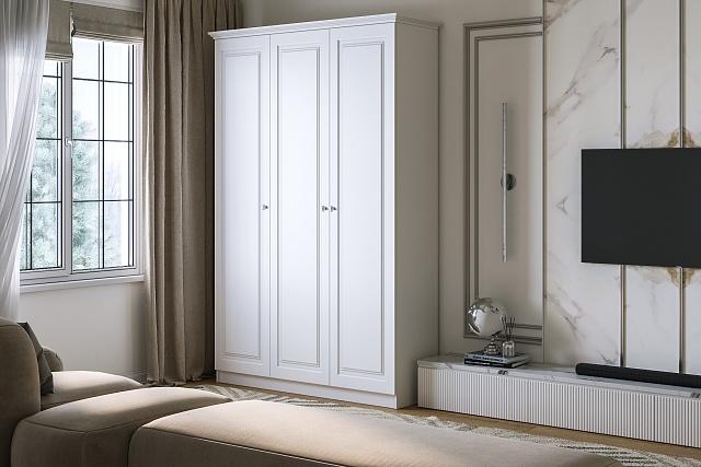 Шкаф распашной Миссури Классик - 3 Белый