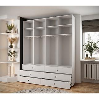 Шкаф распашной Мори - 9 Белый