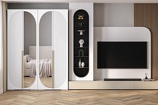 Шкаф распашной Брей - 2.1 Белый