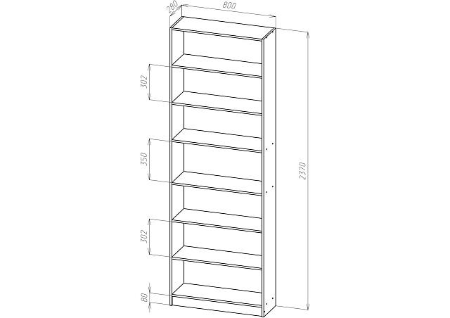 Библиотека Билли - 105 Венге Цаво
