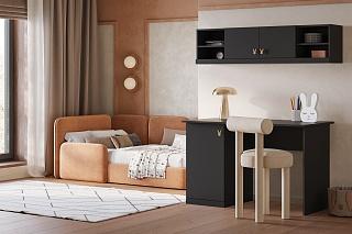 Детская стенка Банни - 12 МДФ Черный Агат