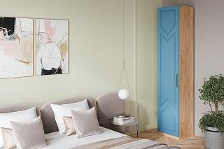 Шкаф распашной Эверест - 1 МДФ Аквамарин