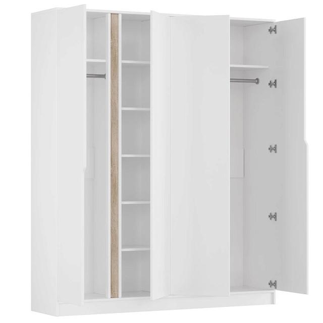 Шкаф распашной Бонди - 4 Белый