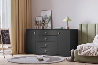 Комод Банни - 3 МДФ Черный Агат