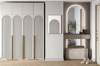 Шкаф распашной Рослин - 4 с антресолью Кашемир