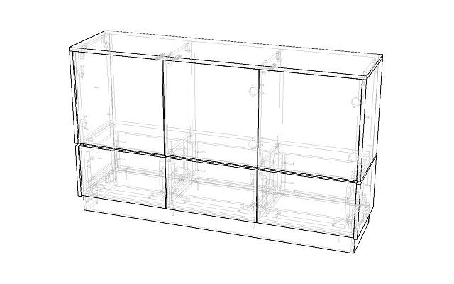 Комод Exeed - 3 Белый