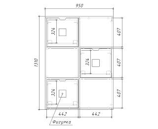 Стеллаж Kids - 11 Пастельно-Синий