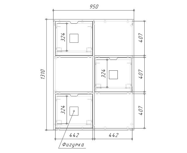 Стеллаж Kids - 11 Пастельно-Синий