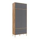 Шкаф распашной Скарлет - 11 Графит