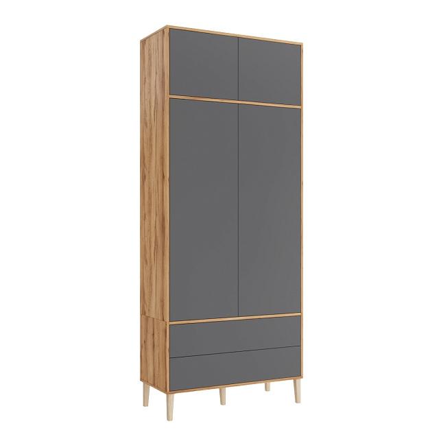 Шкаф распашной Скарлет - 11 Графит