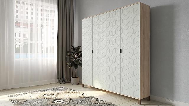 Шкаф распашной Марвин Йорк - 5 Милк