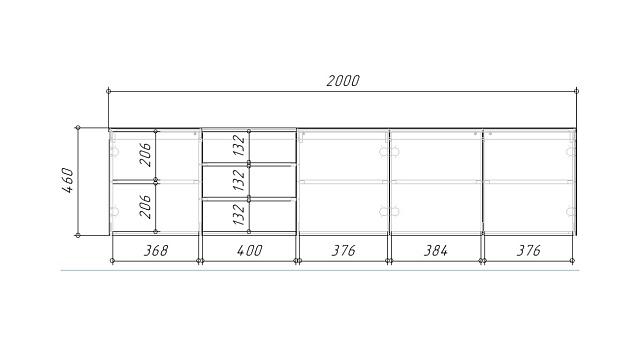 Тумба под ТВ Алиса 5 Белый