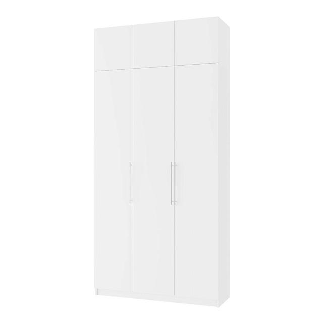 Шкаф распашной Калифорния - 3 с антресолью Белый