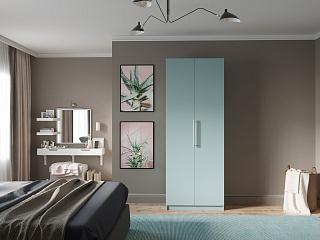 Шкаф распашной Калифорния - 2 Сумеречный Голубой