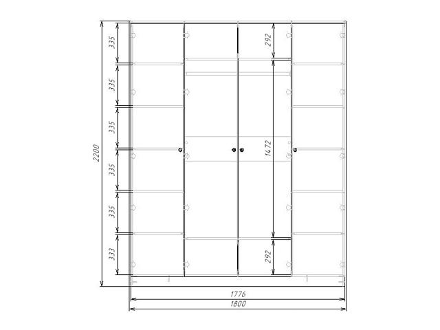 Шкаф распашной Монреаль-4