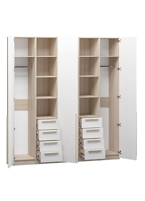 Шкаф распашной Хейсон - 15 Дуб Сонома / Белый