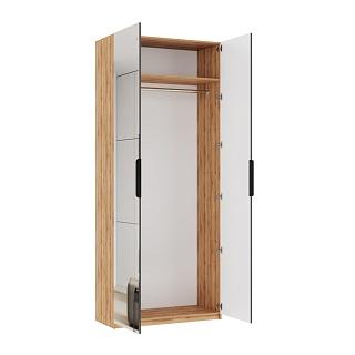 Шкаф распашной Астрис - 2 с зеркалом Графит