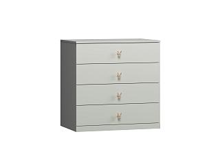 Комод Банни - 4 МДФ Светло-Серый