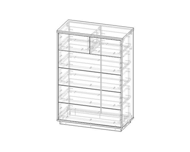Комод Бостон - 6 Черный