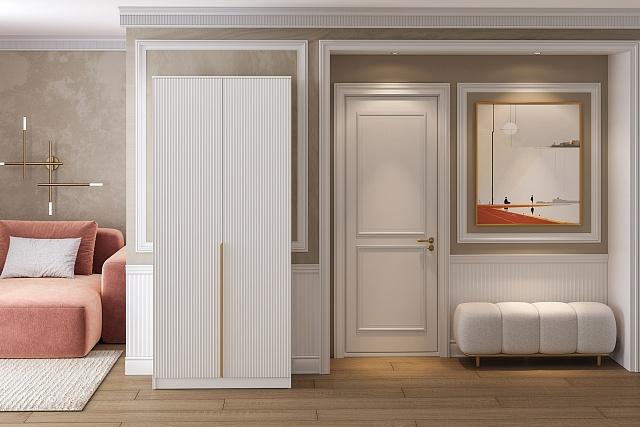 Шкаф распашной Монро - 2 Белый