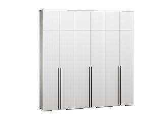 Шкаф распашной Лоренсе - 6 с антресолью Белый