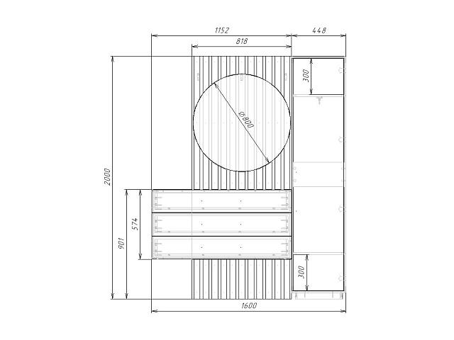 Прихожая Неаполь - 8 Графит