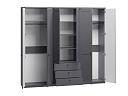 Шкаф распашной София РАХ - 12 МДФ Графит