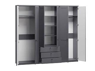 Шкаф распашной София РАХ - 12 МДФ Графит