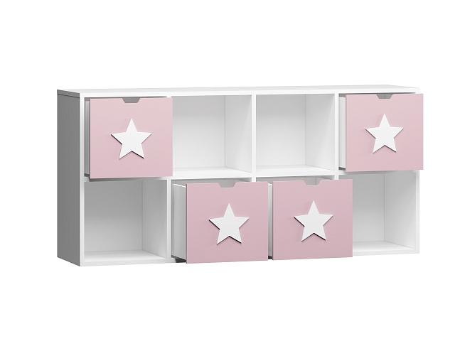 Стеллаж Kids - 3 Розовый Лайт