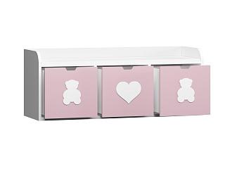 Стеллаж Kids - 8 Розовый Лайт