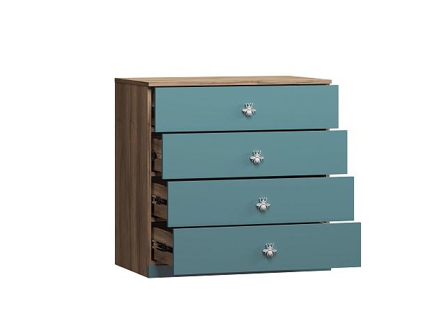 Комод Скарабей - 4 МДФ Аквамарин