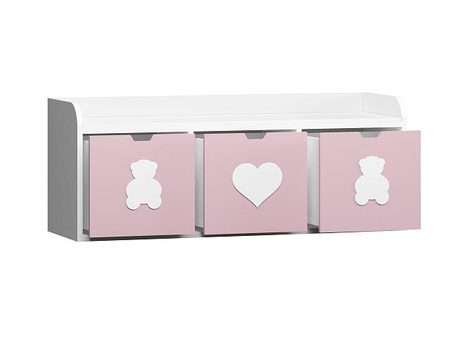 Стеллаж Kids - 8 Розовый Лайт