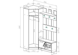 Прихожая Ольга - 10 Белый