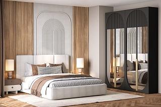 Шкаф распашной Брей - 2.2 с антресолью Черный