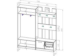 Прихожая Ольга - 6 Белый