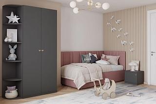 Шкаф распашной Стрекоза - 2 МДФ Графит