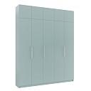 Шкаф распашной Калифорния - 5 с антресолью Сумеречный Голубой