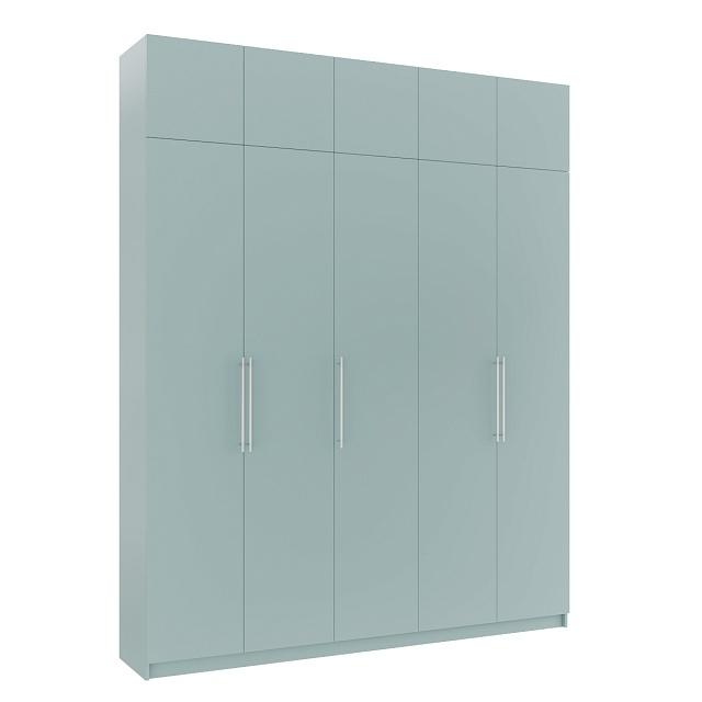 Шкаф распашной Калифорния - 5 с антресолью Сумеречный Голубой